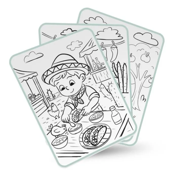 Tableta o pizarra de dibujo con luz Kidydraw Pad Alimentos - Kidywolf