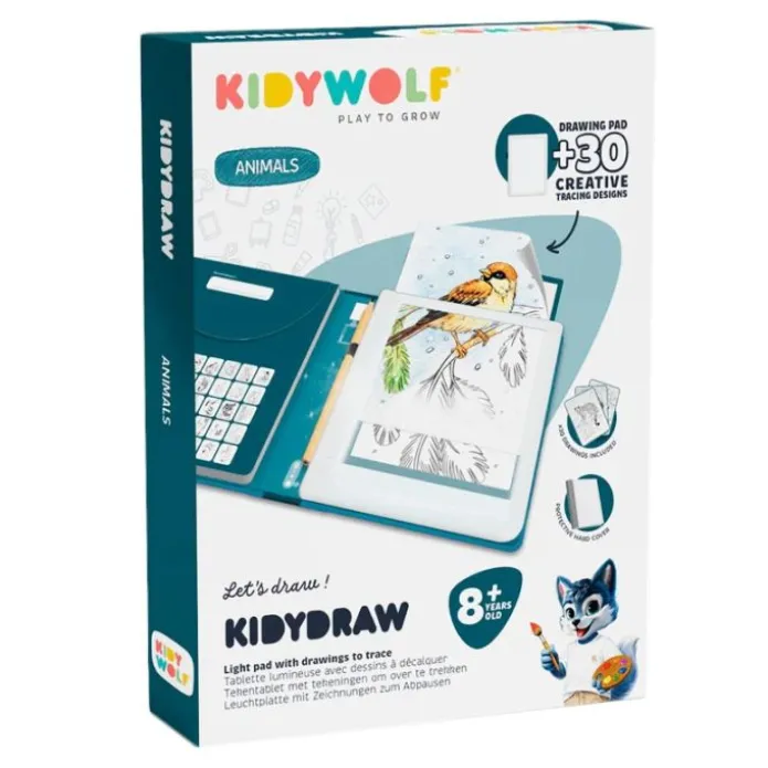 Tableta o pizarra de dibujo con luz Kidydraw Pad Animales - Kidywolf