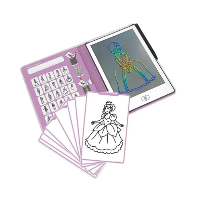 Tableta o pizarra de dibujo y escritura portátil Kidydraw Mini Princesas - Kidywolf