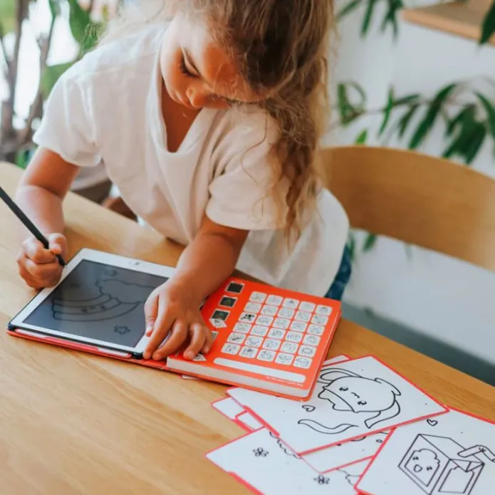 Tableta o pizarra de dibujo y escritura portátil Kidydraw Mini Kawai - Kidywolf
