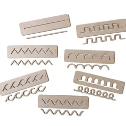 Tablillas de madera DM individuales para grafomotricidad 8 trazos (8) - Ösbru