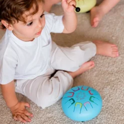 Tambor baby azul cielo con 8 lengüetas metálicas - Tambú