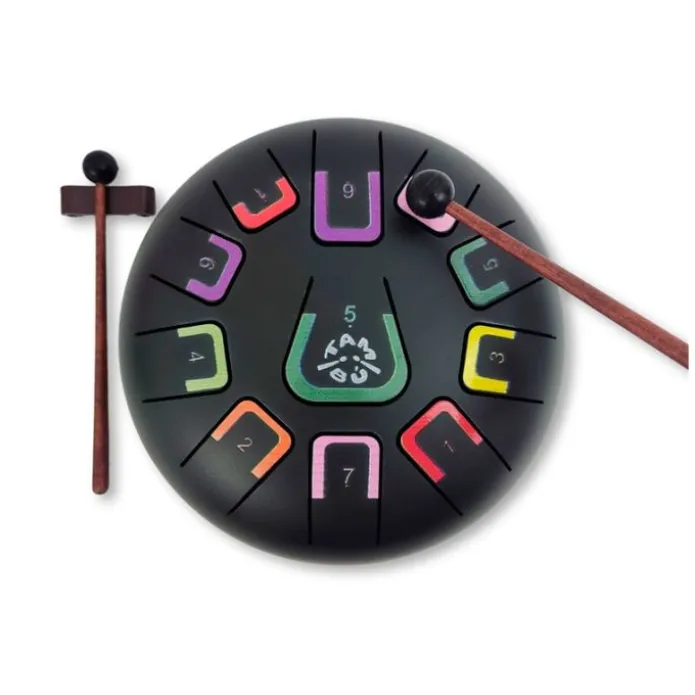 Tambor negro mate con 11 lengüetas metálicas - Tambú