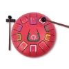 Tambor rojo mate con 11 lengüetas metálicas - Tambú