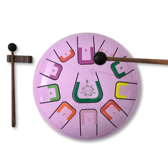 Tambor violeta con 11 lengüetas metálicas - Tambú