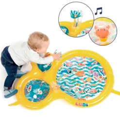 Tapete sensorial de agua inflable animales marinos - Ludi