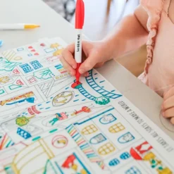Tapete silicona reutilizable para colorear Ciudad diversity - Scribble Mat