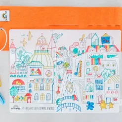 Tapete silicona reutilizable para colorear Ciudad diversity - Scribble Mat