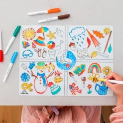 Tapete silicona reutilizable para colorear Estaciones - Scribble Mat