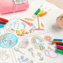 Tapete silicona reutilizable para colorear Estaciones - Scribble Mat