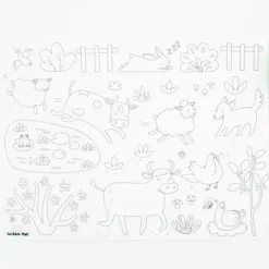 Tapete silicona reutilizable para colorear Granja - Scribble Mat