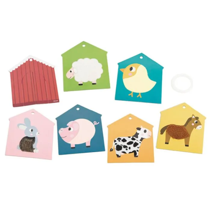 Tarjetas con texturas Granja - Janod