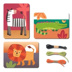 Tarjetas de animales y números para coser y enhebrar (3) - aPunt Barcelona