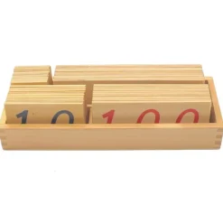 Tarjetas de madera grandes con números 1-9000 - Montessori