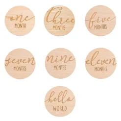 Tarjetas de madera meses bebé inglés 10,3 cm - Pearhead