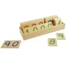 Tarjetas de madera pequeñas con números 1-1000 - Montessori