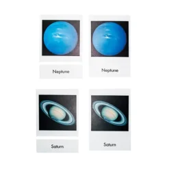 Tarjetas de nomenclaturas de los planetas inglés - Montessori