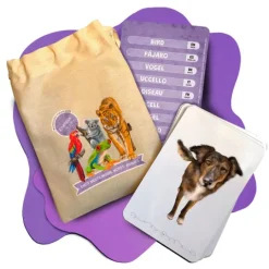 Tarjetas 8 idiomas Mis primeras palabras multilingües: animales (32) - Emeteca Kids