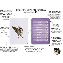 Tarjetas 8 idiomas Mis primeras palabras multilingües: animales (32) - Emeteca Kids