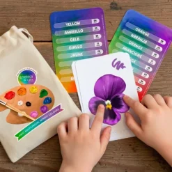 Tarjetas 8 idiomas Mis primeras palabras multilingües: colores (32) - Emeteca Kids