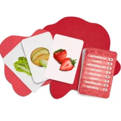 Tarjetas 8 idiomas Mis primeras palabras multilingües: frutas y verduras (32) - Emeteca Kids