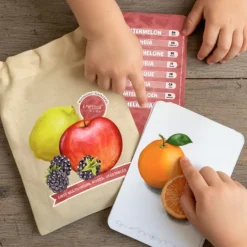 Tarjetas 8 idiomas Mis primeras palabras multilingües: frutas y verduras (32) - Emeteca Kids