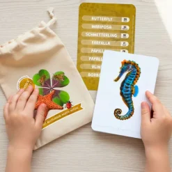 Tarjetas 8 idiomas Mis primeras palabras multilingües: naturaleza (32) - Emeteca Kids
