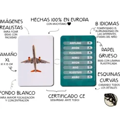 Tarjetas 8 idiomas Mis primeras palabras multilingües: objetos (32) - Emeteca Kids