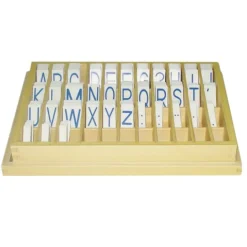 Tarjetas letras alfabeto y signos azul - Montessori