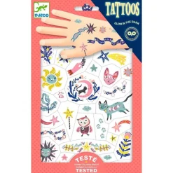 Tatuajes dulces sueños que brillan en la oscuridad - Djeco