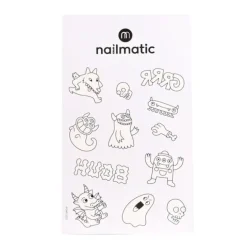 Tatuajes para colorear Monstruos (12) - Nailmatic
