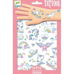 Tatuajes Unicornios con purpurina - Djeco
