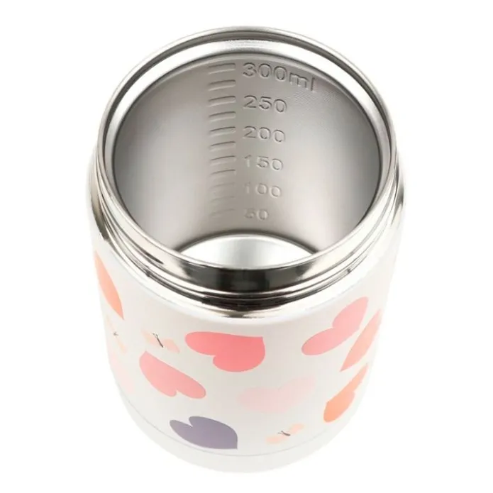 Termo isotérmico de acero inoxidable Corazones 300 ml - A Little Lovely Company