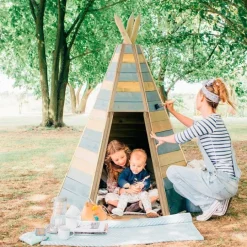 Tienda Tipi de madera para exterior Indio Tipi Hideaway - Plum