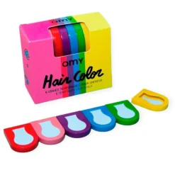 Tizas de colores para pintar el pelo (6) - Omy