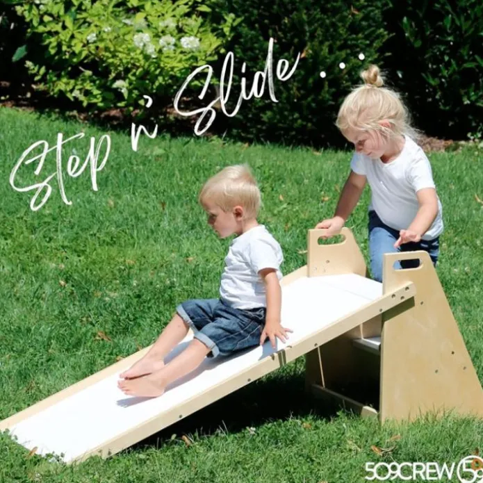 Tobogán con escalera de madera Pikler 2 en 1 - 509Crew