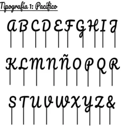 Topper personalizado Letra Mayúscula (8 cm)