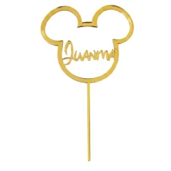 Topper personalizado para tartas Mickey Mousse (12 cm)
