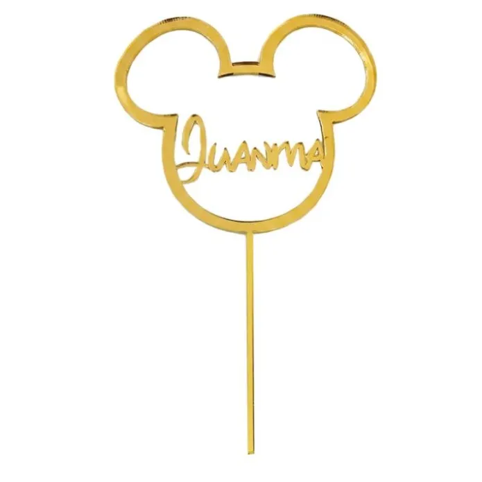 Topper personalizado para tartas Mickey Mousse (12 cm)