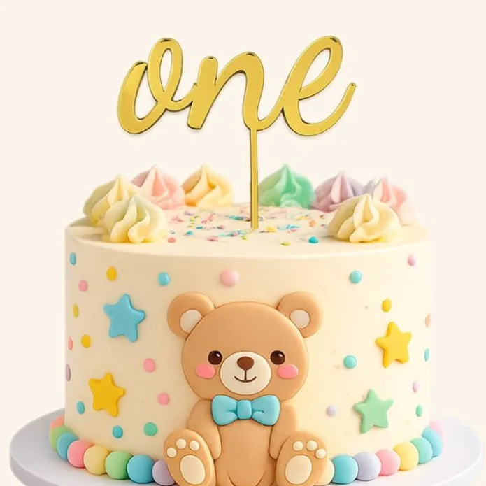 Topper personalizado tartas de cumpleaños número One