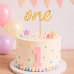Topper personalizado tartas de cumpleaños número One
