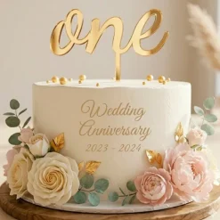 Topper personalizado tartas de cumpleaños número One