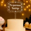Topper transparente personalizado Filigrana - nombre o texto