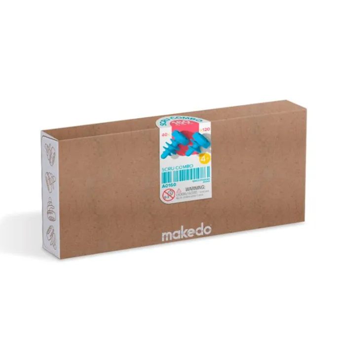 Tornillos reutilizables para cartón (160) - Makedo