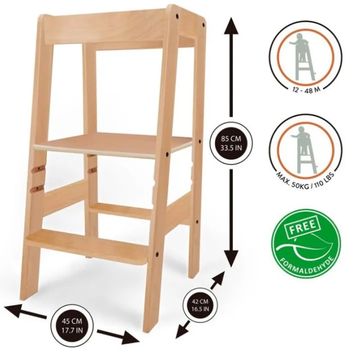 Torre de aprendizaje de madera Explorer - 509Crew