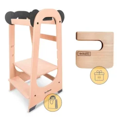 Torre de aprendizaje de madera Panda Tower - Beeloom + REGALO cuchillo