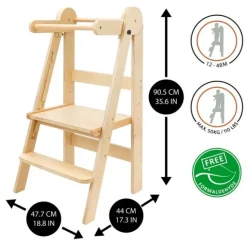 Torre de aprendizaje de madera plegable Cofty - 509Crew