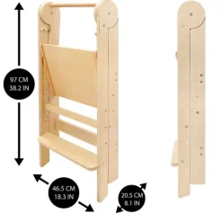 Torre de aprendizaje de madera plegable Cofty - 509Crew
