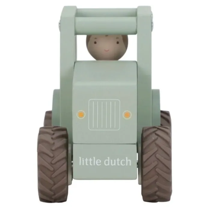 Tractor y muñeco de madera - Little Dutch