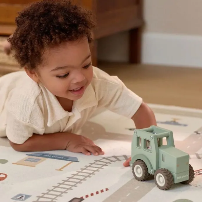 Tractor y muñeco de madera - Little Dutch